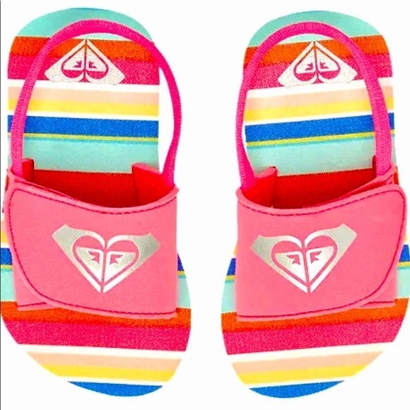 - ROXY Finn Sandals Toddler Girl NWT pink girls - Picture 1 of 8